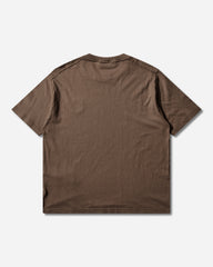 Men's Organic Cotton Jersey 'FISSATO' Effect T-Shirt Shadow Brown