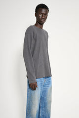 Stüssy Raglan Thermal Basic Stock LS Tee Washed Black