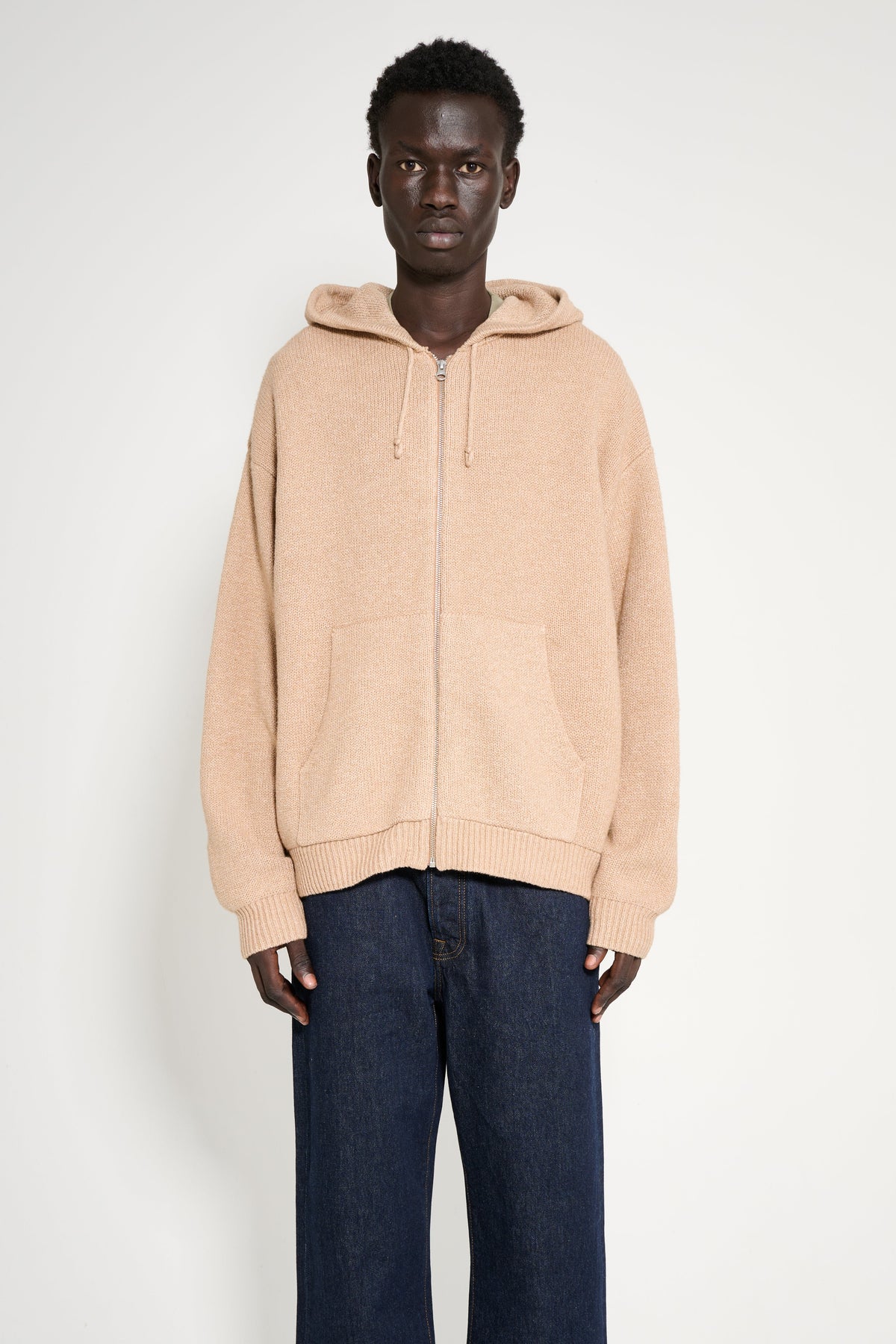 Stüssy Zip Up Hooded Sweater Camel