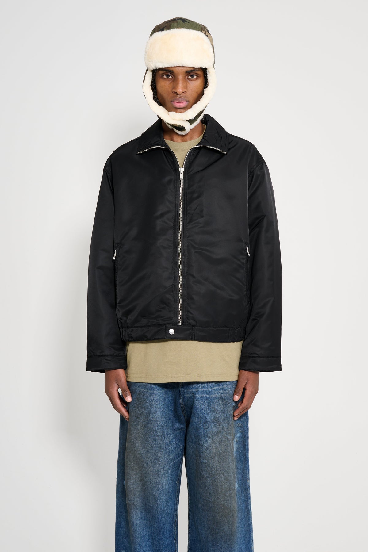 Stüssy Piled Lined Zip Jacket Black