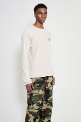 Stüssy Raglan Thermal Basic Stock LS Tee Bone