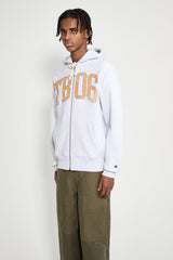 TRÈS BIEN x Champion Damaged TB06 Zip Hood Grey Melange