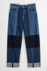 TRÈS BIEN Archive Jil Sander+ Patchwork Denim Trouser Blue
