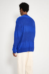 TRES BIEN ATELJÉ Flare Knit Sweater Blue