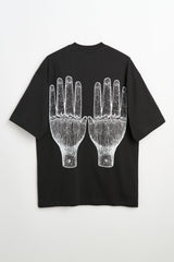 The Trilogy Tapes Face Figures Hands T-shirt Black