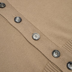 AMI Cardigan With Contrasted AMI De Coeur (Beige taupe/Ecru)