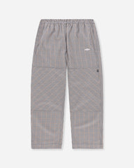 Men's Checked Double Knee Pants Brown / Black Check