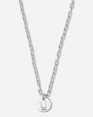 Logo Brass Necklace Silver