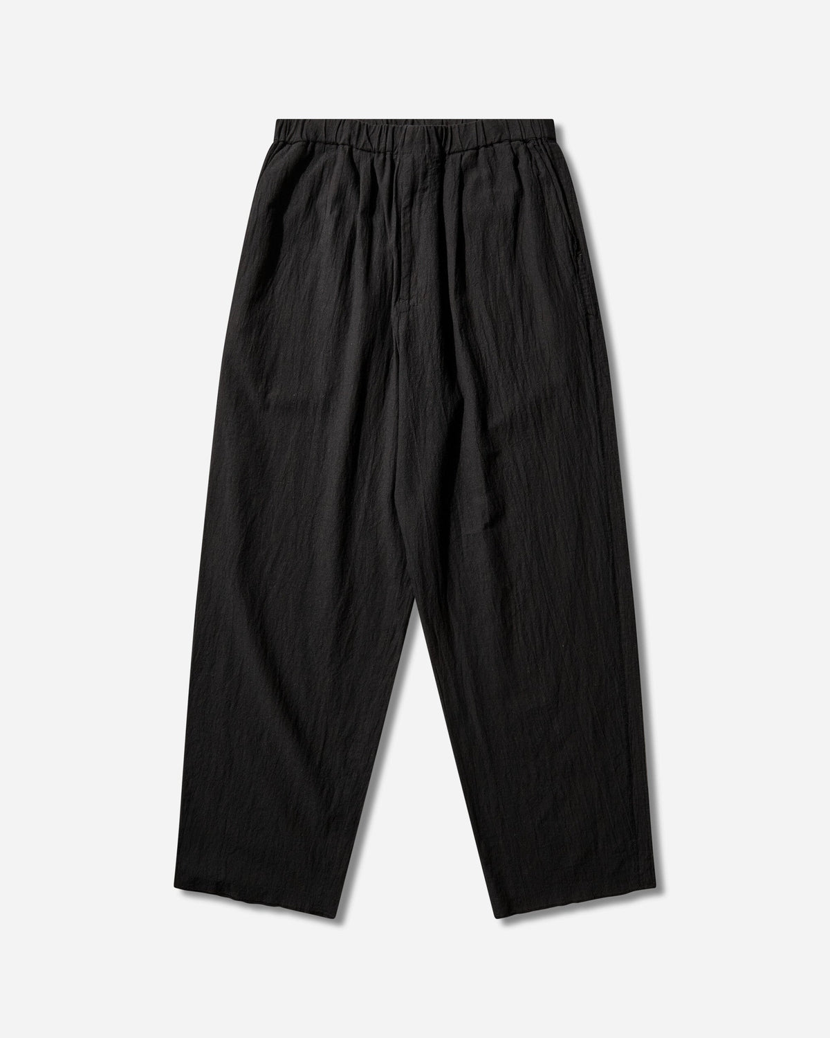 Men's Linen-Ramie Blend Cotton Easy Pants Black