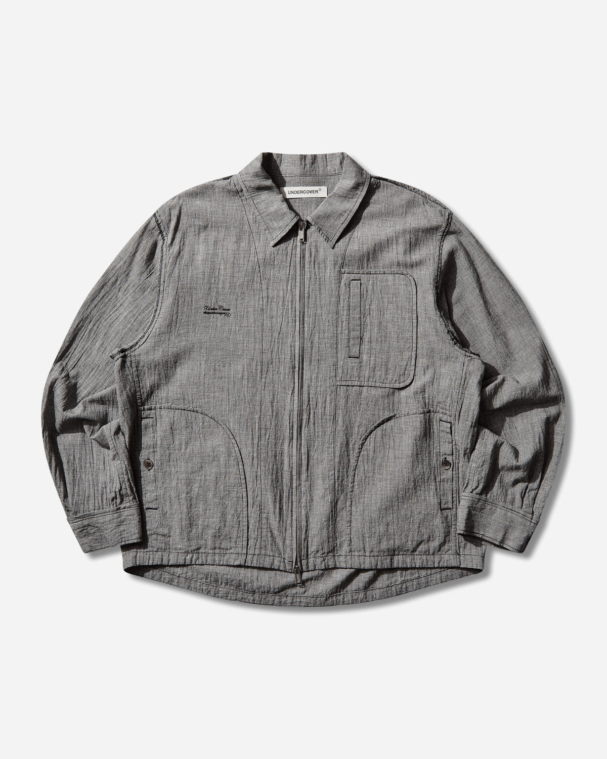 Men's Linen-Ramie Blend Cotton Jacket White / Black