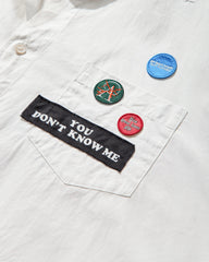 Men's Patches Longsleeve Shirt White