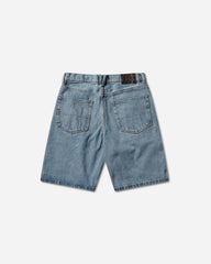 Men's Check-5 Baggy Denim Shorts Stonewash Blue
