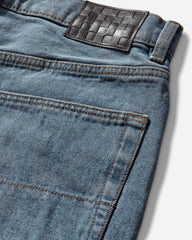 Men's Check-5 Baggy Denim Shorts Stonewash Blue