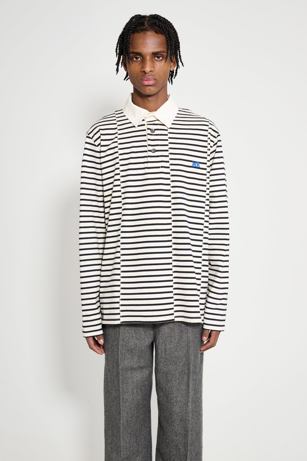 Wales Bonner City Polo Ivory / Navy