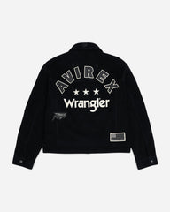 Men's Avirex Suede Trucker Jacket Black