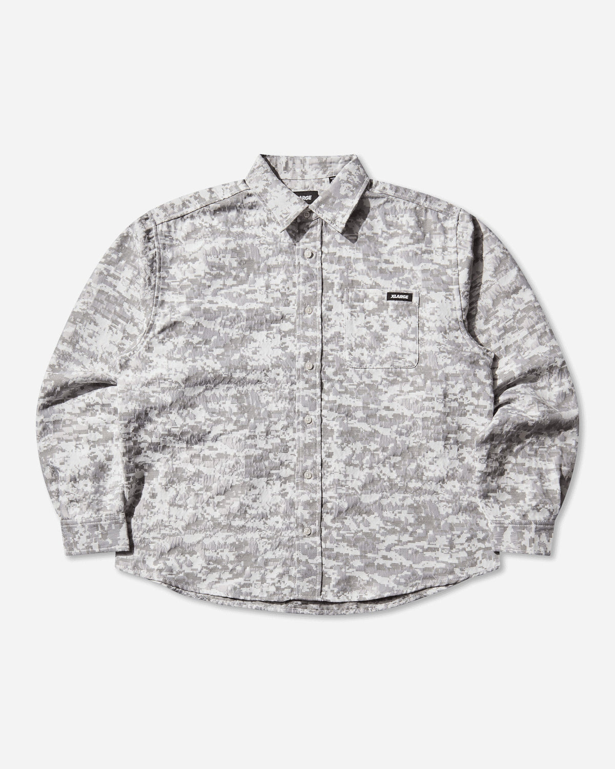 Men's Digital Camo Jacquard Longsleeve Shirt White