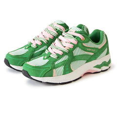 ASFVLT CITY RUN GREEN PINK STRIPE WOMEN'S