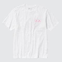 Kaws X Uniqlo Graphic Tee White Pink