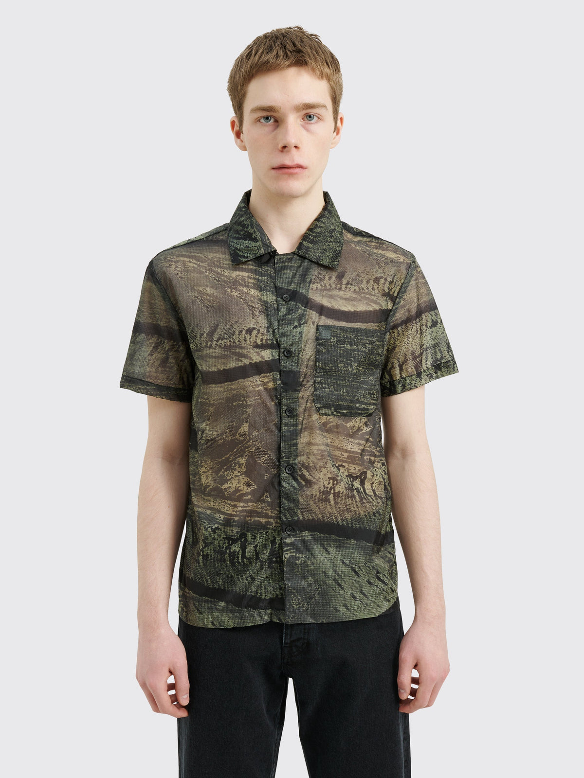 Olly Shinder Camouflage Shirt Forest Green