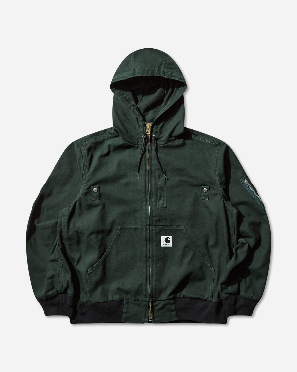Men's Carhartt WIP Washed Duck Hooded Blouson Green