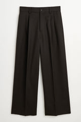 ssstein Long Wide Trousers Dark Brown