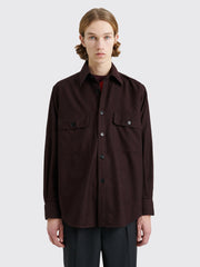 TRÈS BIEN everywear Oversized Classic Shirt Virgin Wool Burgundy